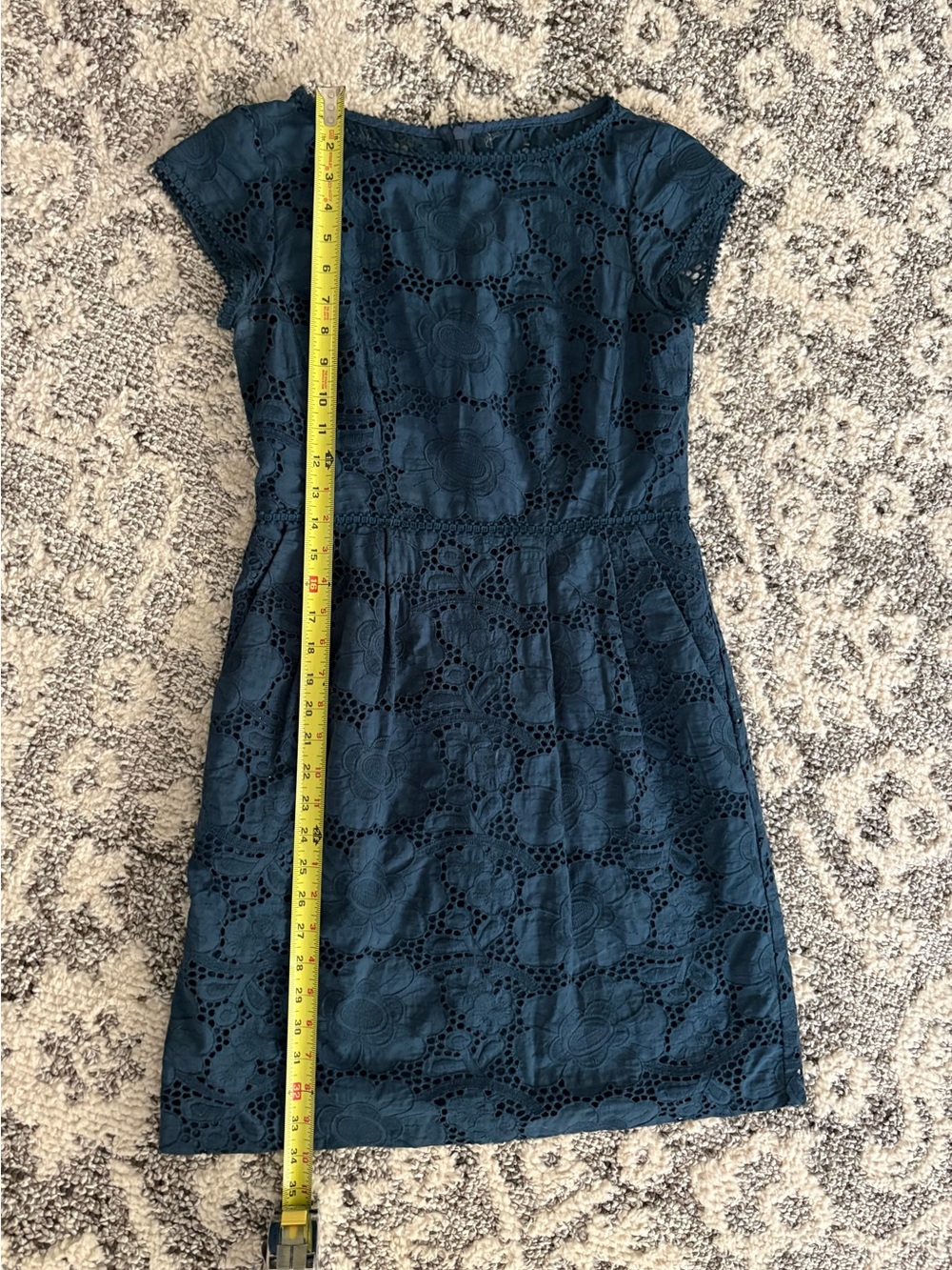 Nanette Lepore Teal Eyelet Dress - 100% Cotton, Excellent Condition! - Picture 4 of 8